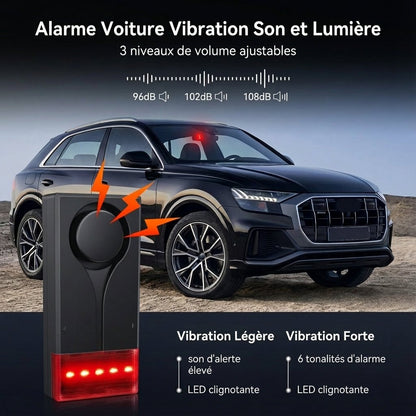 AlertMax™ - Alarme Voiture 108dB Sans Fil + Télécommande - Vilya Auto