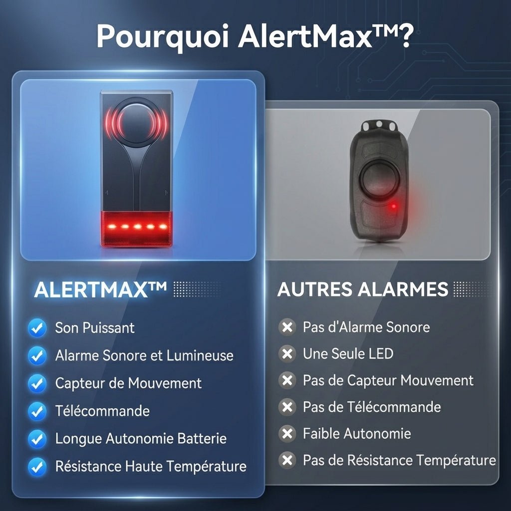 AlertMax™ - Alarme Voiture 108dB Sans Fil + Télécommande - Vilya Auto