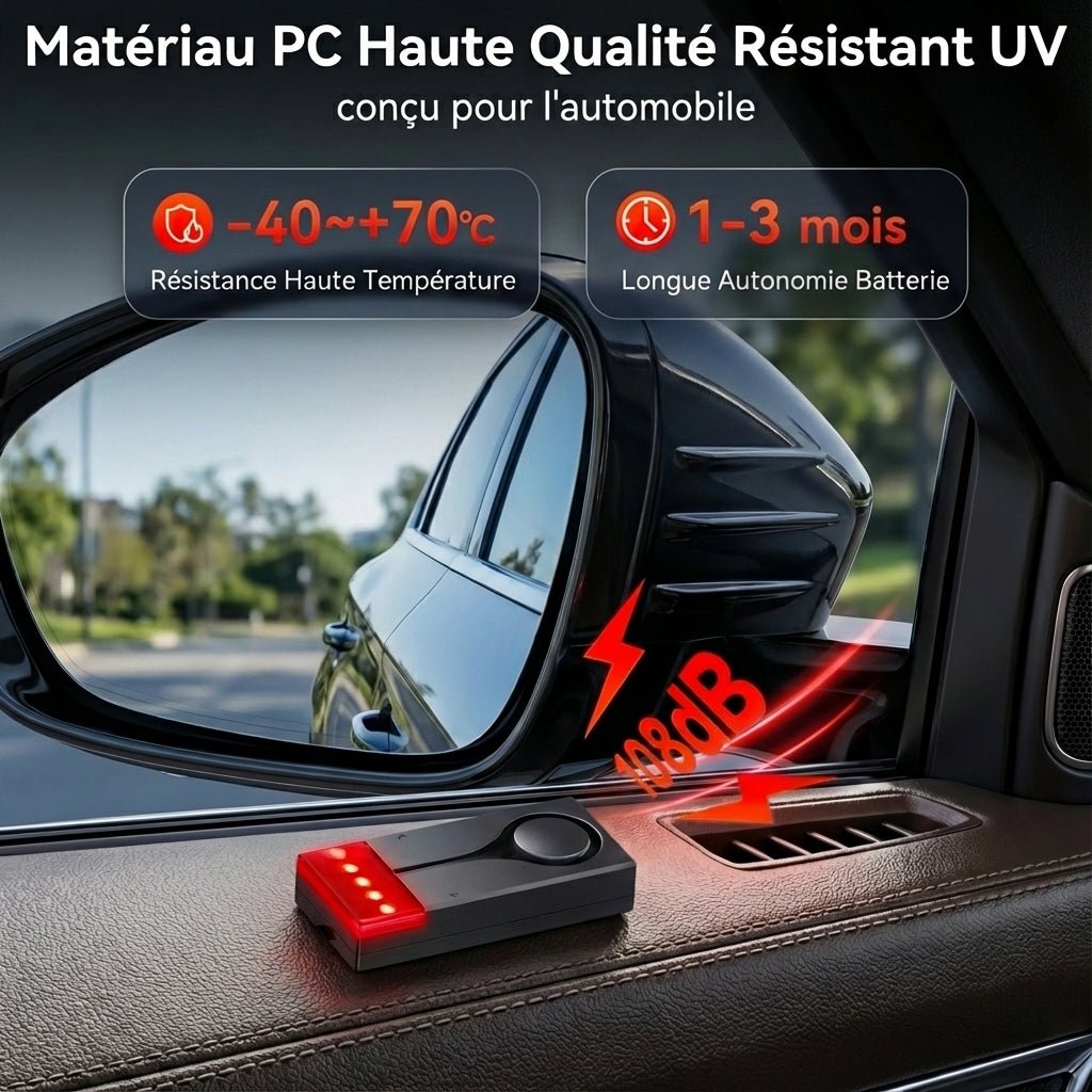 AlertMax™ - Alarme Voiture 108dB Sans Fil + Télécommande - Vilya Auto