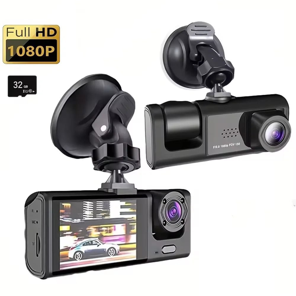 GuardCam™ - Dashcam 3 Caméras FULL HD 1080P Vision Nocturne - Vilya Auto