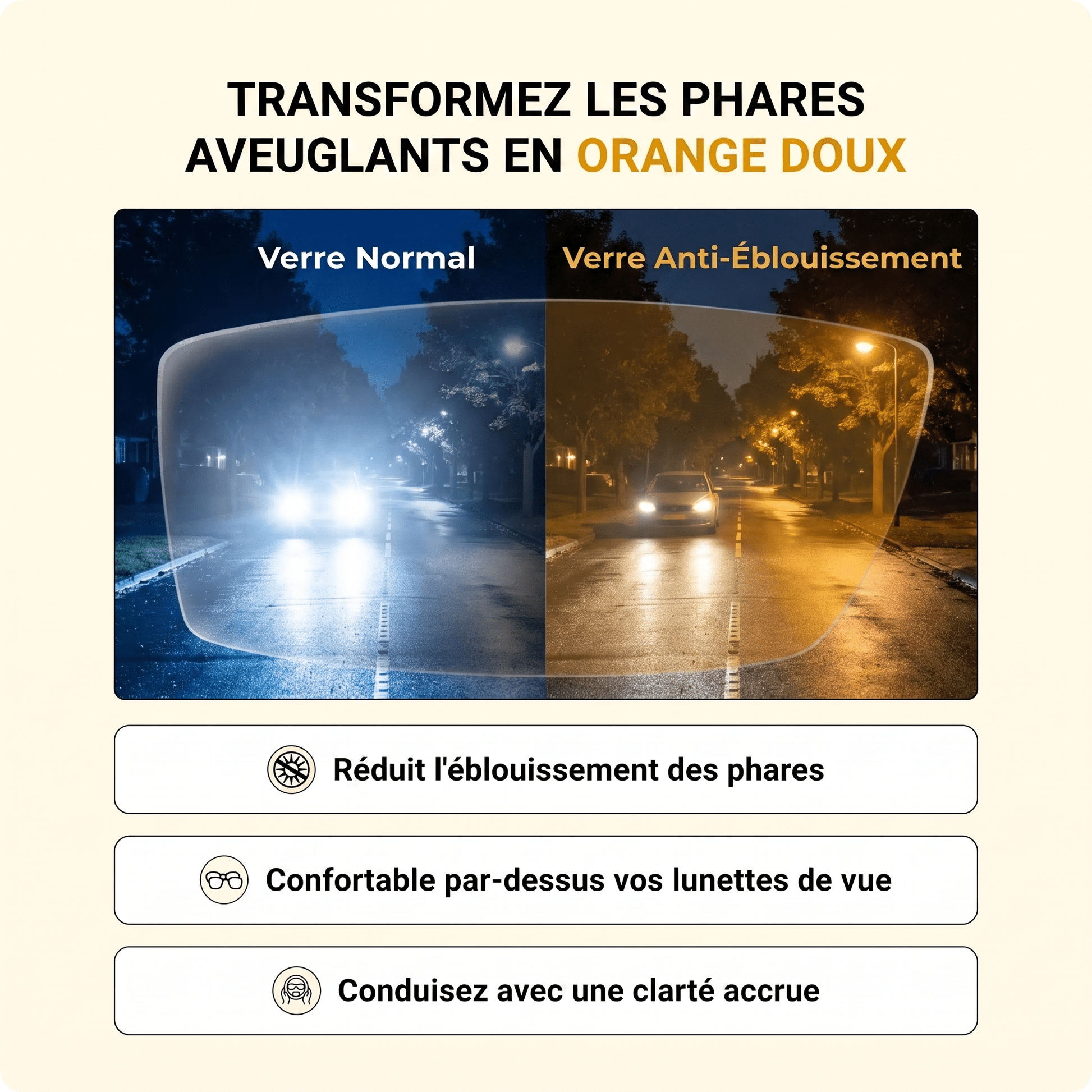 NightDrive™ — Lunettes Anti-Éblouissement - Vilya Auto