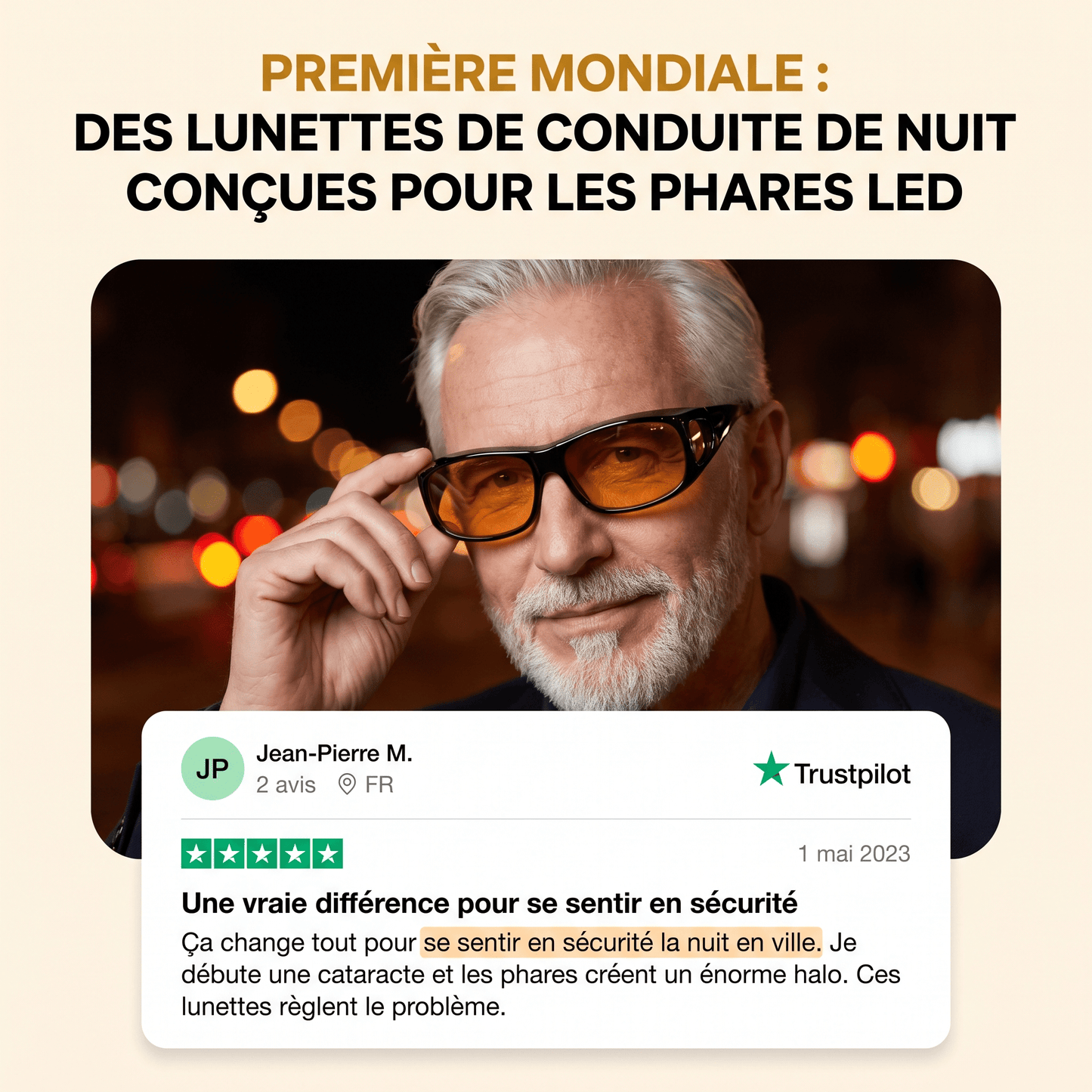 NightDrive™ — Lunettes Anti-Éblouissement - Vilya Auto