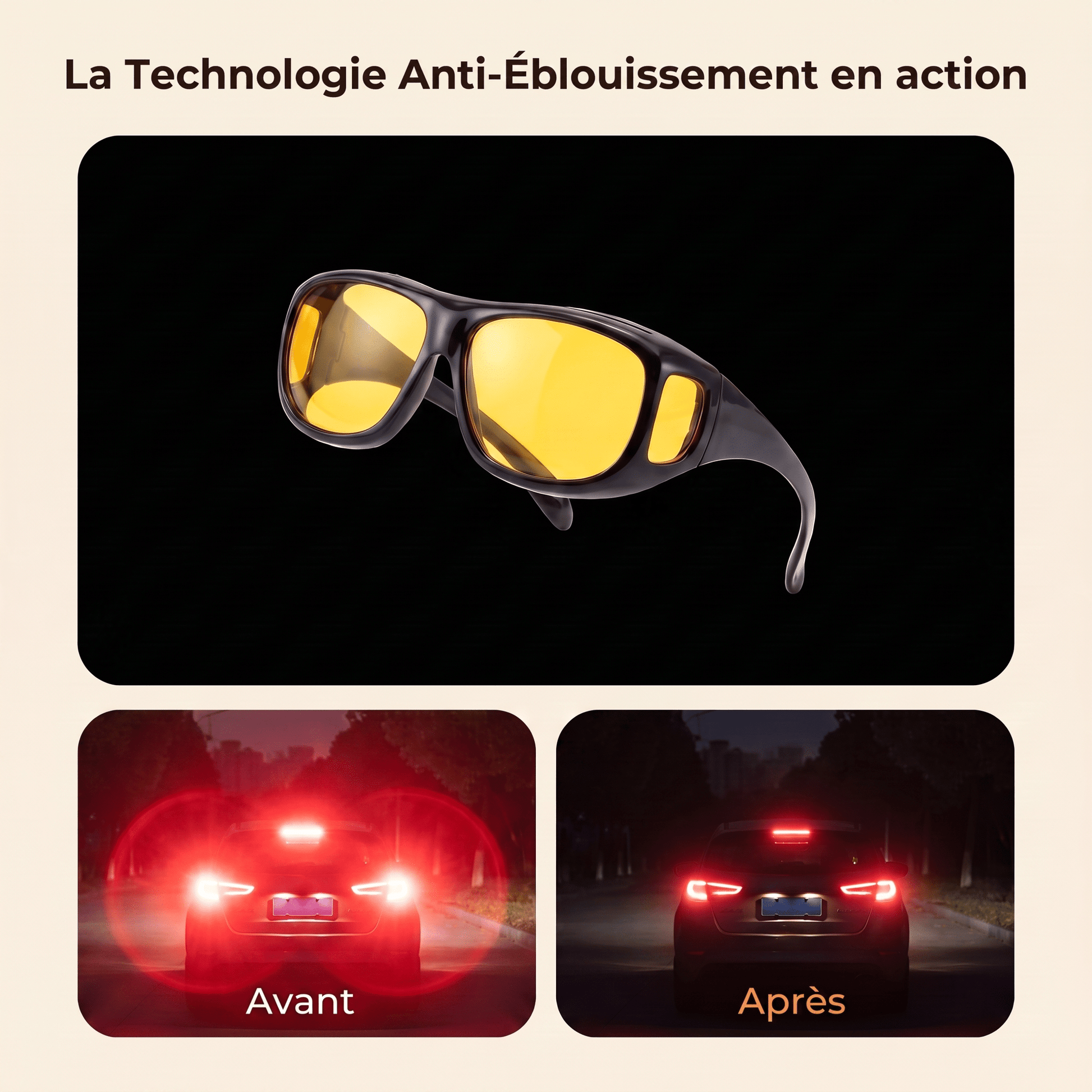 NightDrive™ — Lunettes Anti-Éblouissement - Vilya Auto