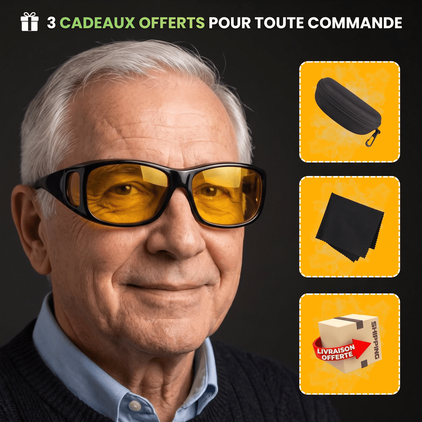 NightDrive™ — Lunettes Anti-Éblouissement - Vilya Auto