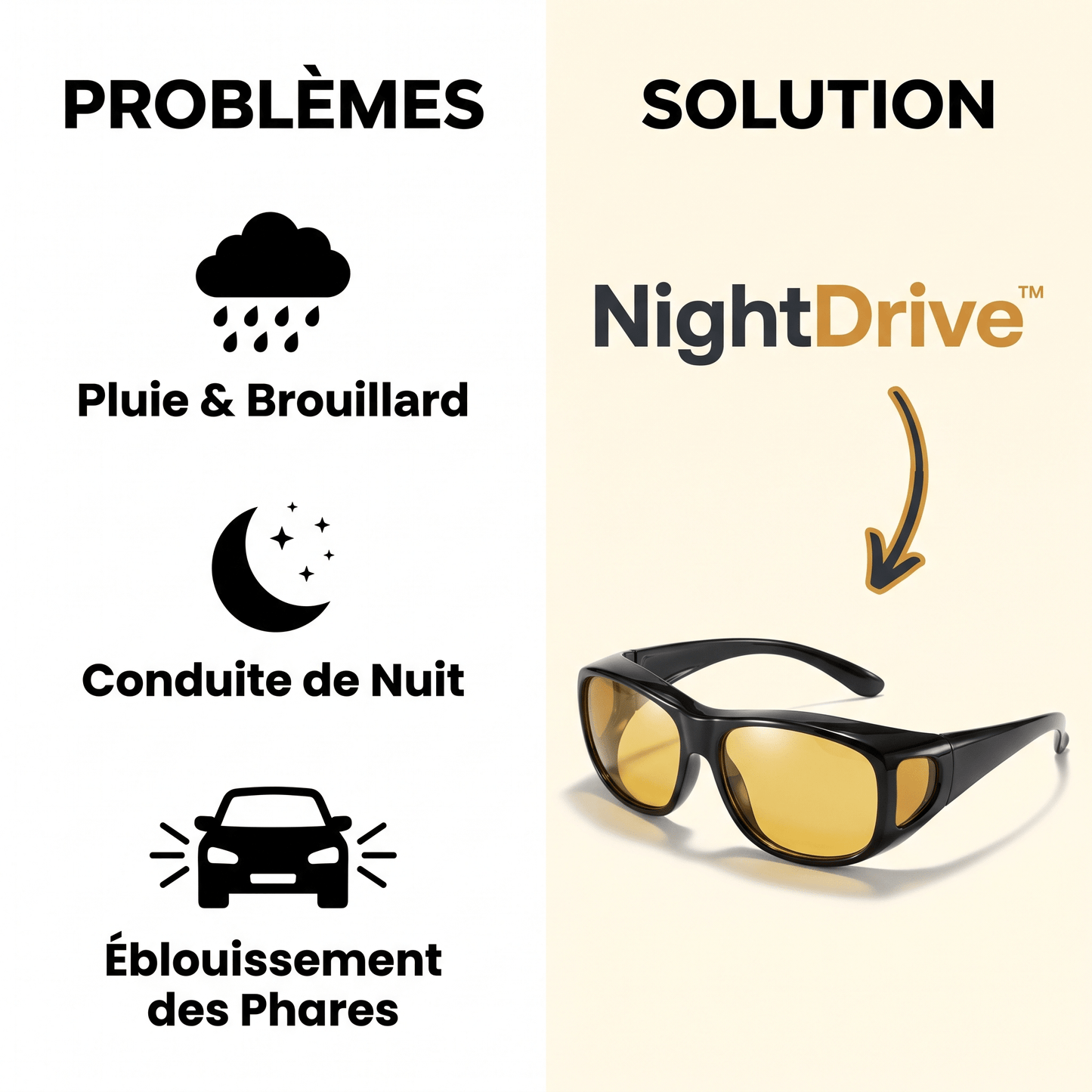 NightDrive™ — Lunettes Anti-Éblouissement - Vilya Auto