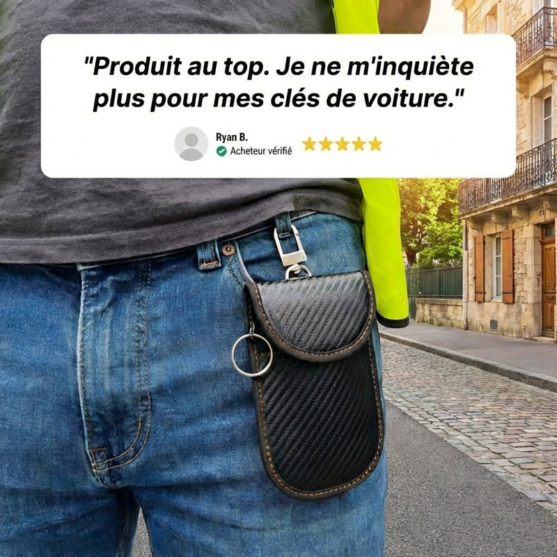 Pochette Faraday Anti - Piratage clés de voiture - Vilya Auto